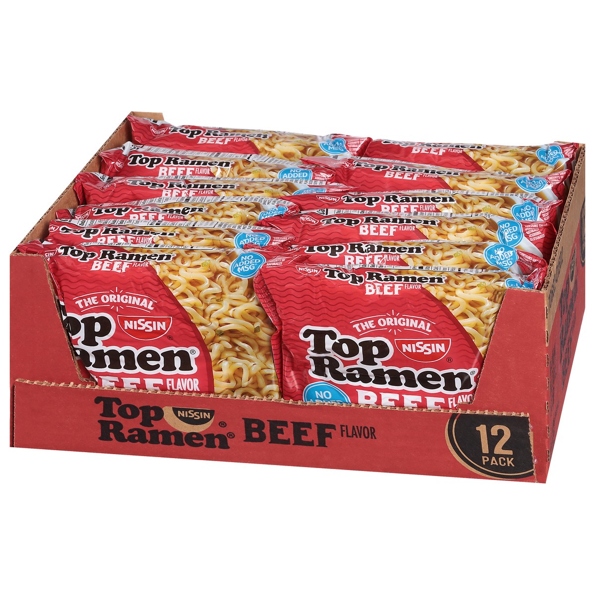 slide 9 of 9, Nissin® Top Ramen® ramen noodle soup, beef flavor, 12 ct; 3 oz