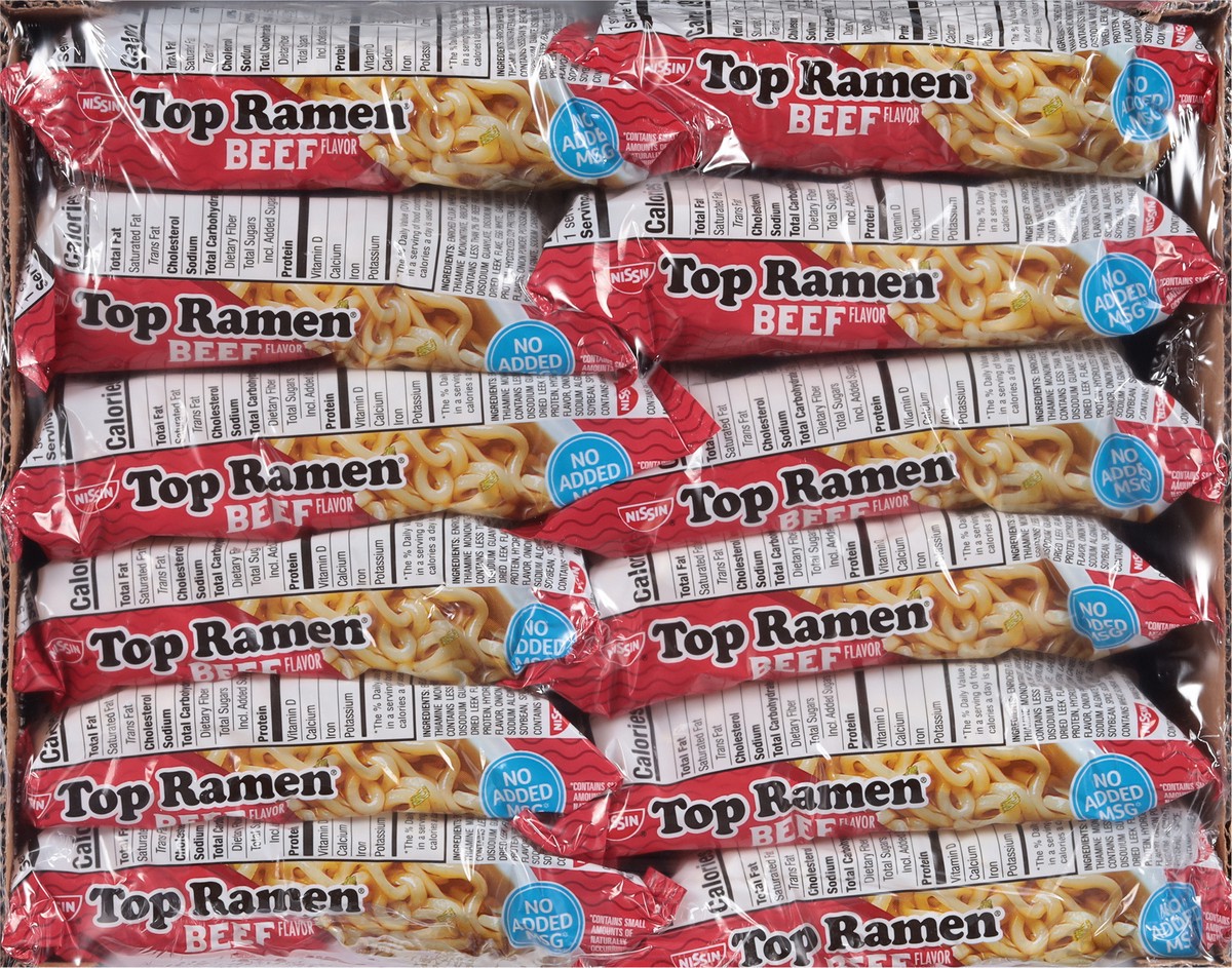 Nissin Top Ramen Beef Flavor Noodle Soup, 12 ct / 3 oz - Foods Co.