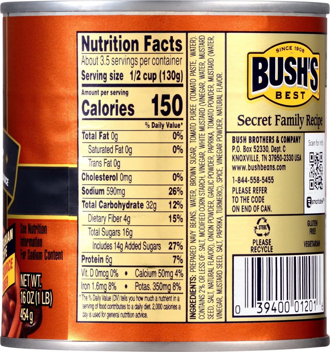 slide 2 of 7, Bush's Best Bush's Barbecue Baked Beans 16 oz, 16 oz