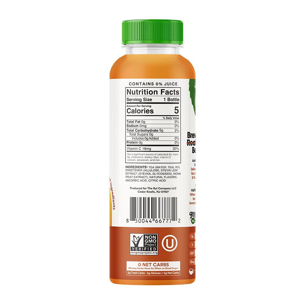 slide 4 of 5, The Ryl Company™ Half & Half Antioxidant Superblend Zero Sugar Iced Tea Bottle, 15.2 fl oz