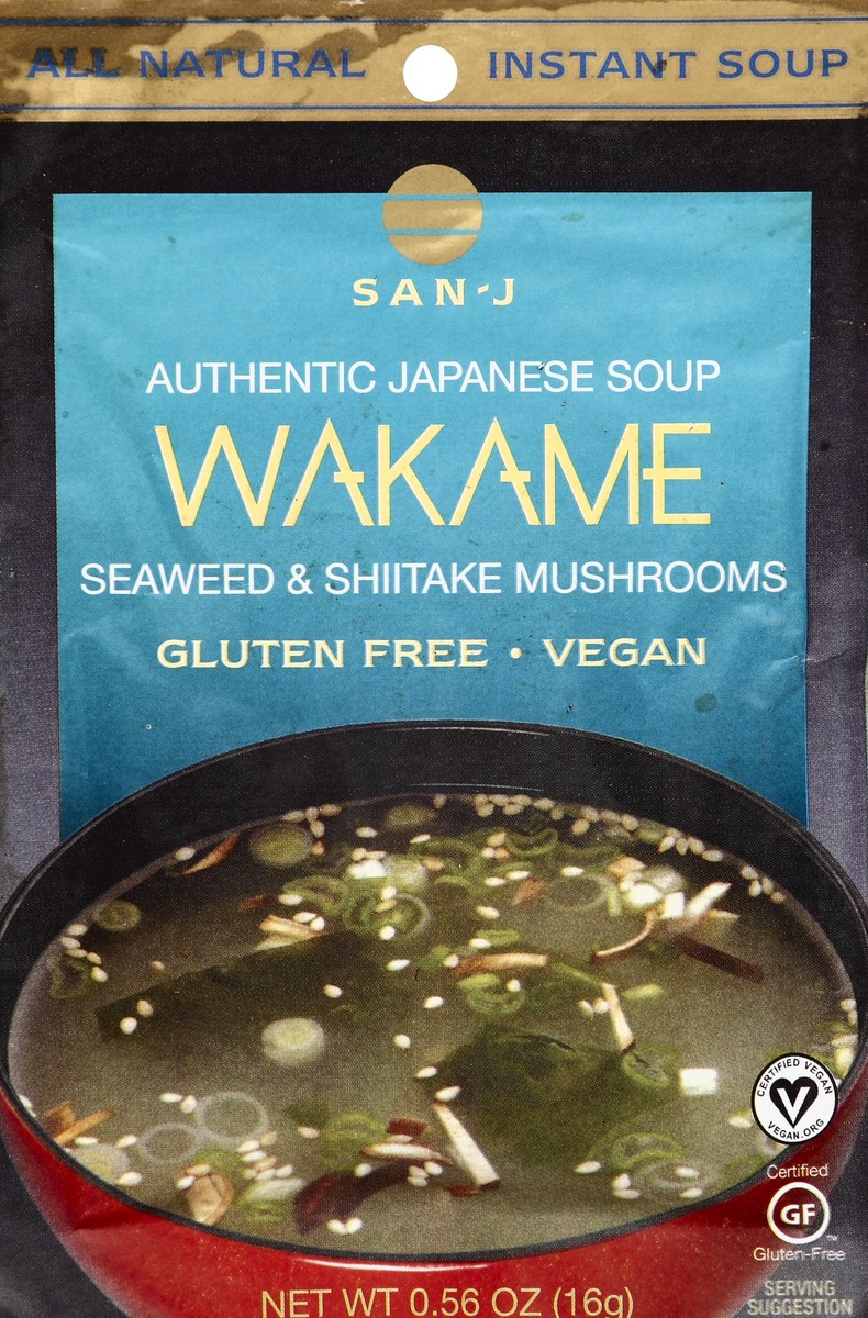 slide 1 of 3, San-J Broth Pktwakame, 0.56 oz