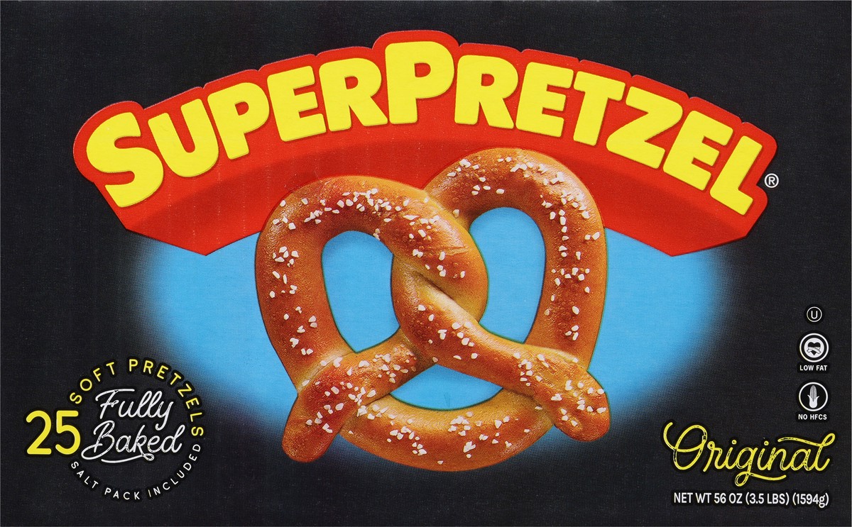 slide 6 of 9, SuperPretzel Original Fully Baked Soft Pretzels, 25 ct