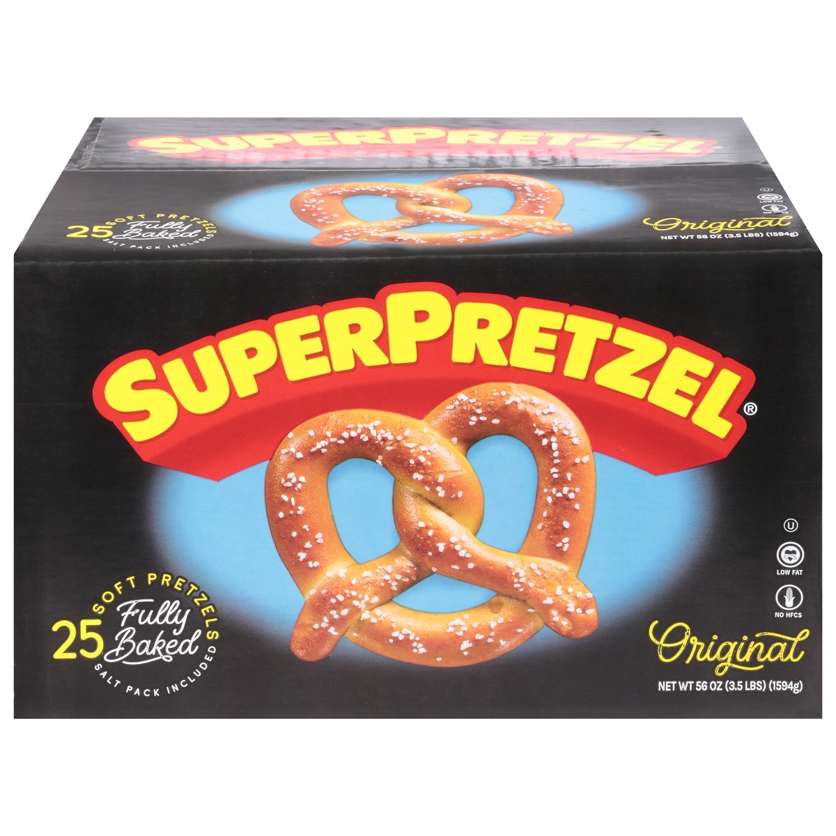 slide 1 of 3, SuperPretzel Soft Pretzel - Original Family Pack, 25 ct