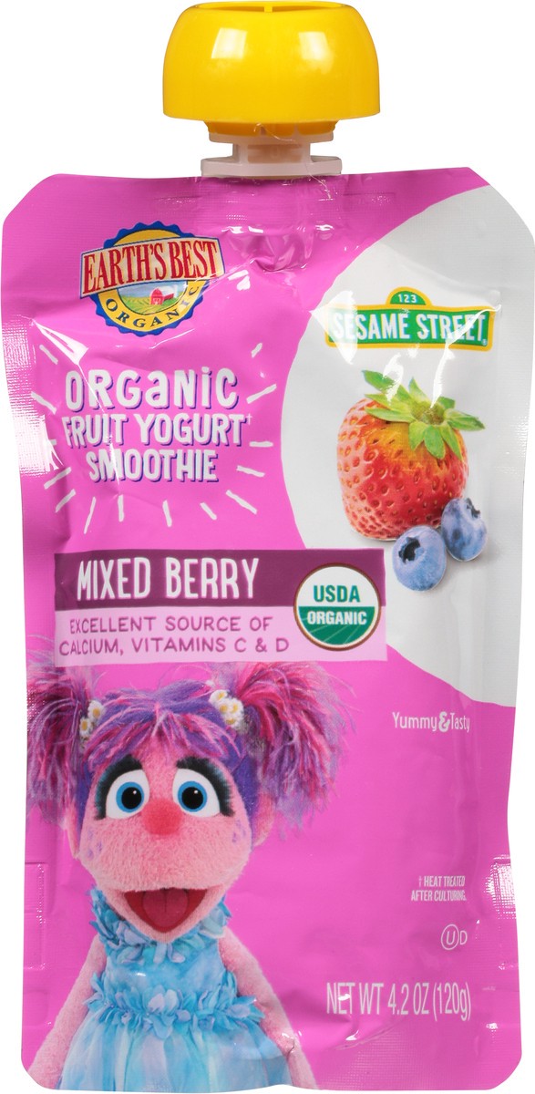 slide 3 of 9, Earth's Best Organic Mixed Berry Fruit Yogurt Smoothie 4.2 oz, 4.22 oz