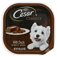 slide 1 of 1, Cesar Canine Cusine With Duck In Meaty Juices, 3.5 oz