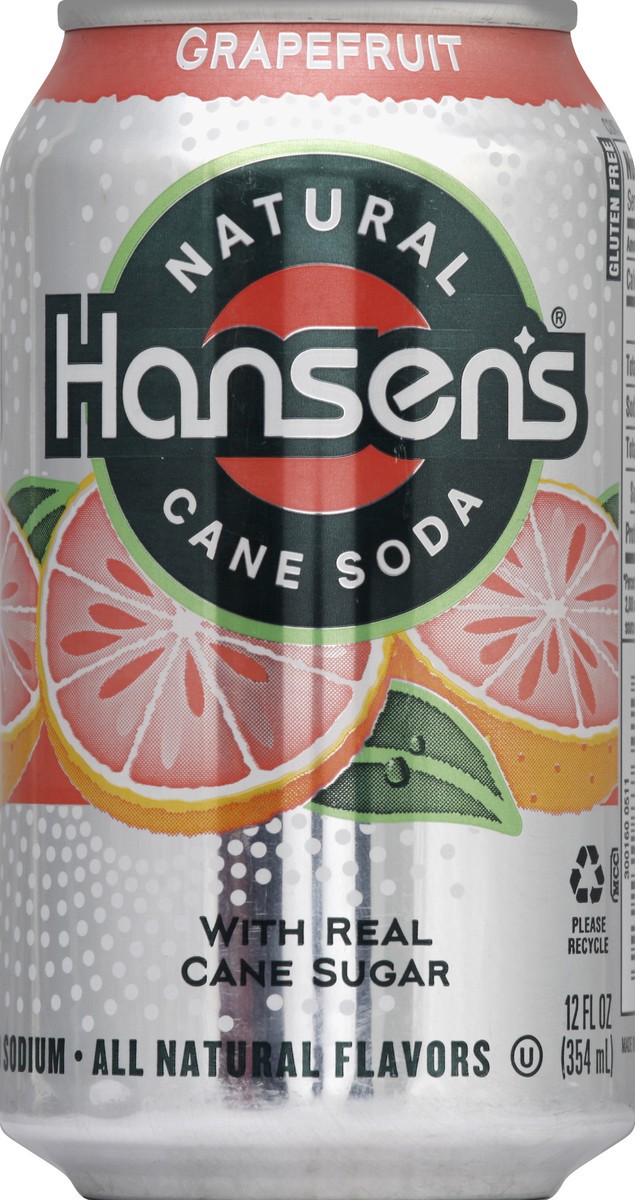 slide 4 of 4, Hansen's Natural Grapefruit Soda, 6 ct