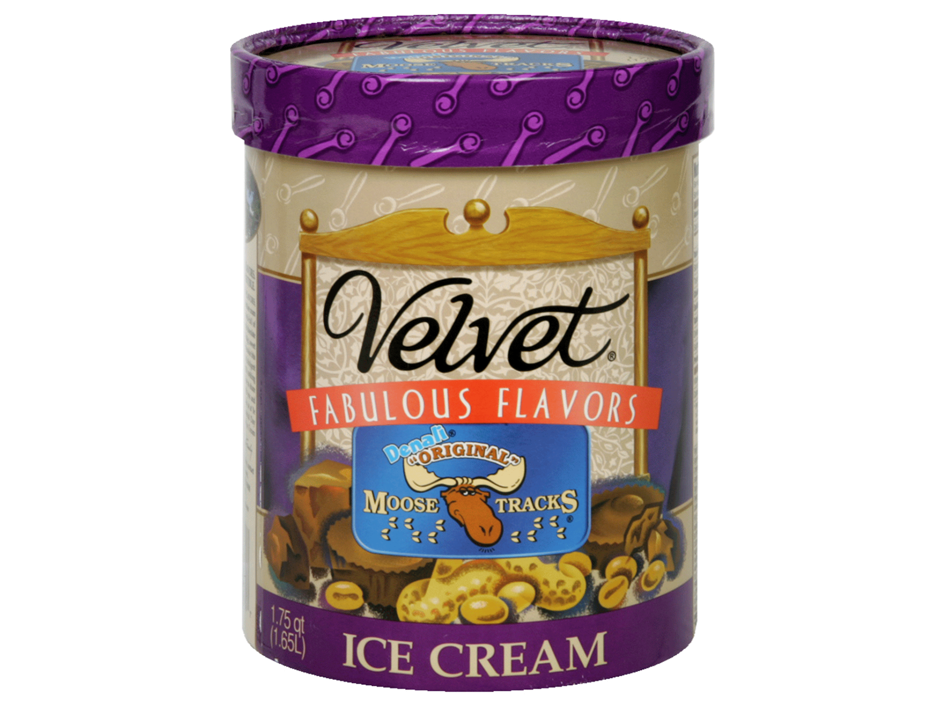 slide 1 of 1, Velvet Fabulous Flavors Moose Tracks Ice Cream, 56 fl oz