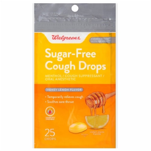 Walgreens SugarFree Honey Lemon Flavored Cough Drops 25 ct Shipt