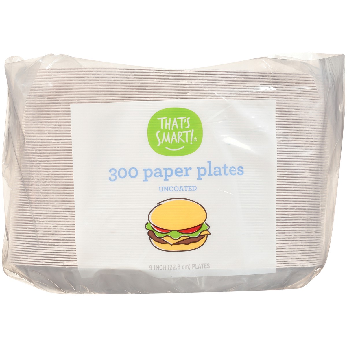 slide 6 of 8, That's Smart! Uncoated Paper Plates, 300 ct