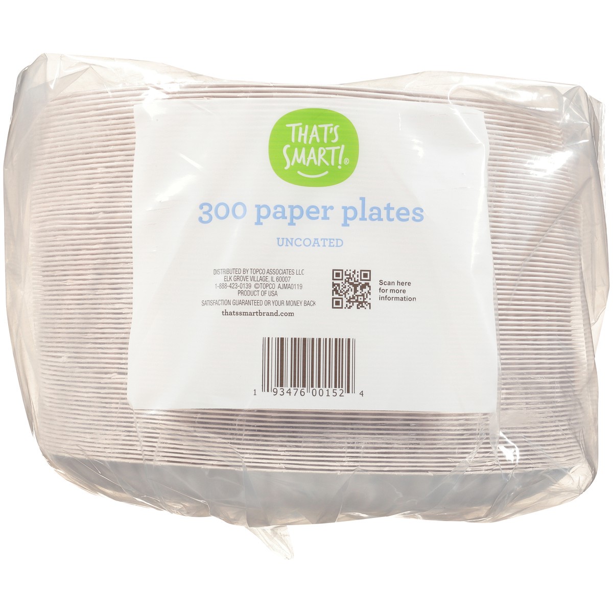 slide 7 of 8, That's Smart! Uncoated Paper Plates, 300 ct