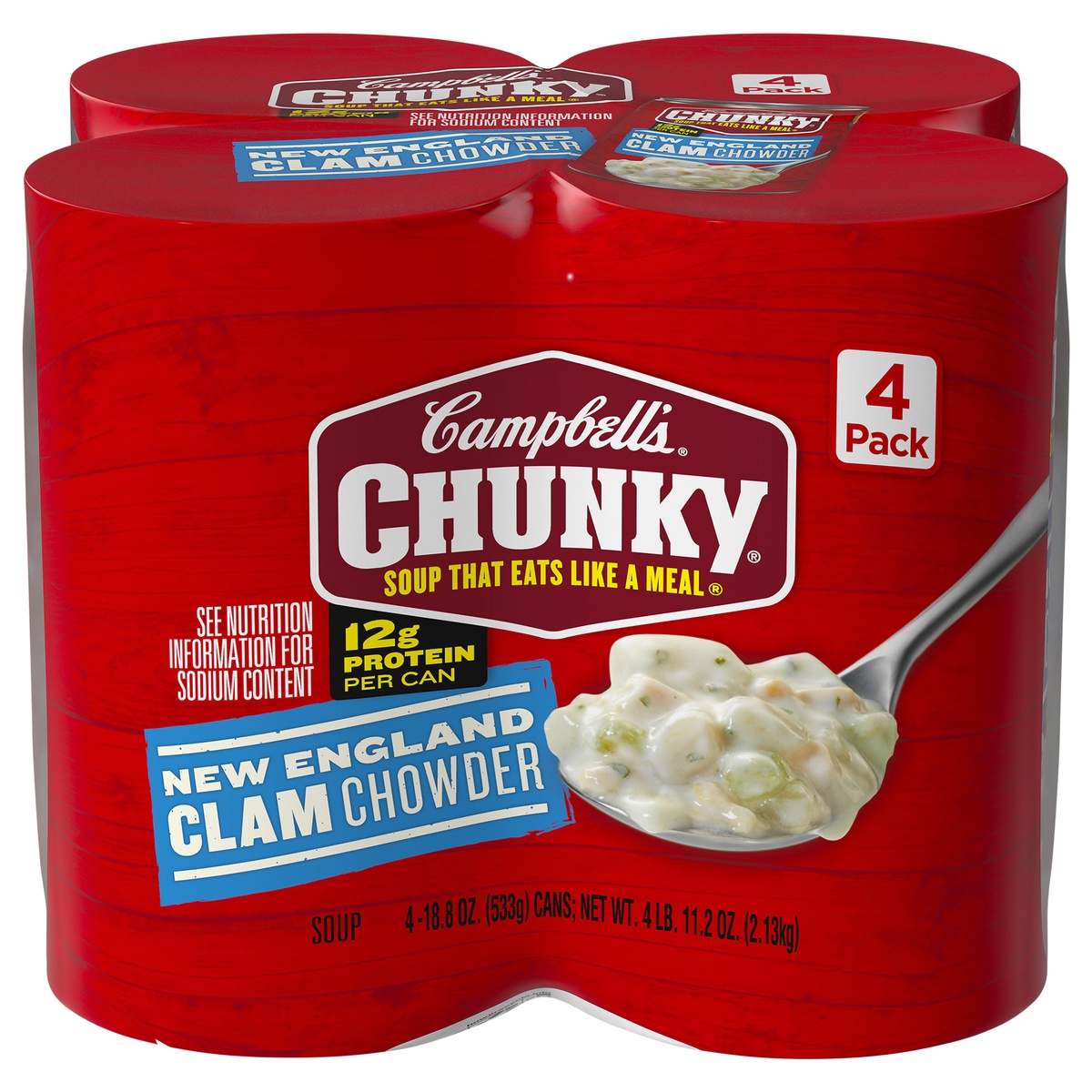 slide 1 of 1, Campbell's Chunky New England Clam Chowder, 75 oz