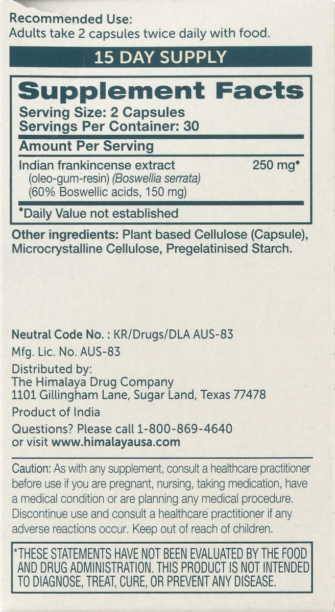 slide 8 of 13, Himalaya Vegetarian Capsules Boswellia 60 ea, 60 ct