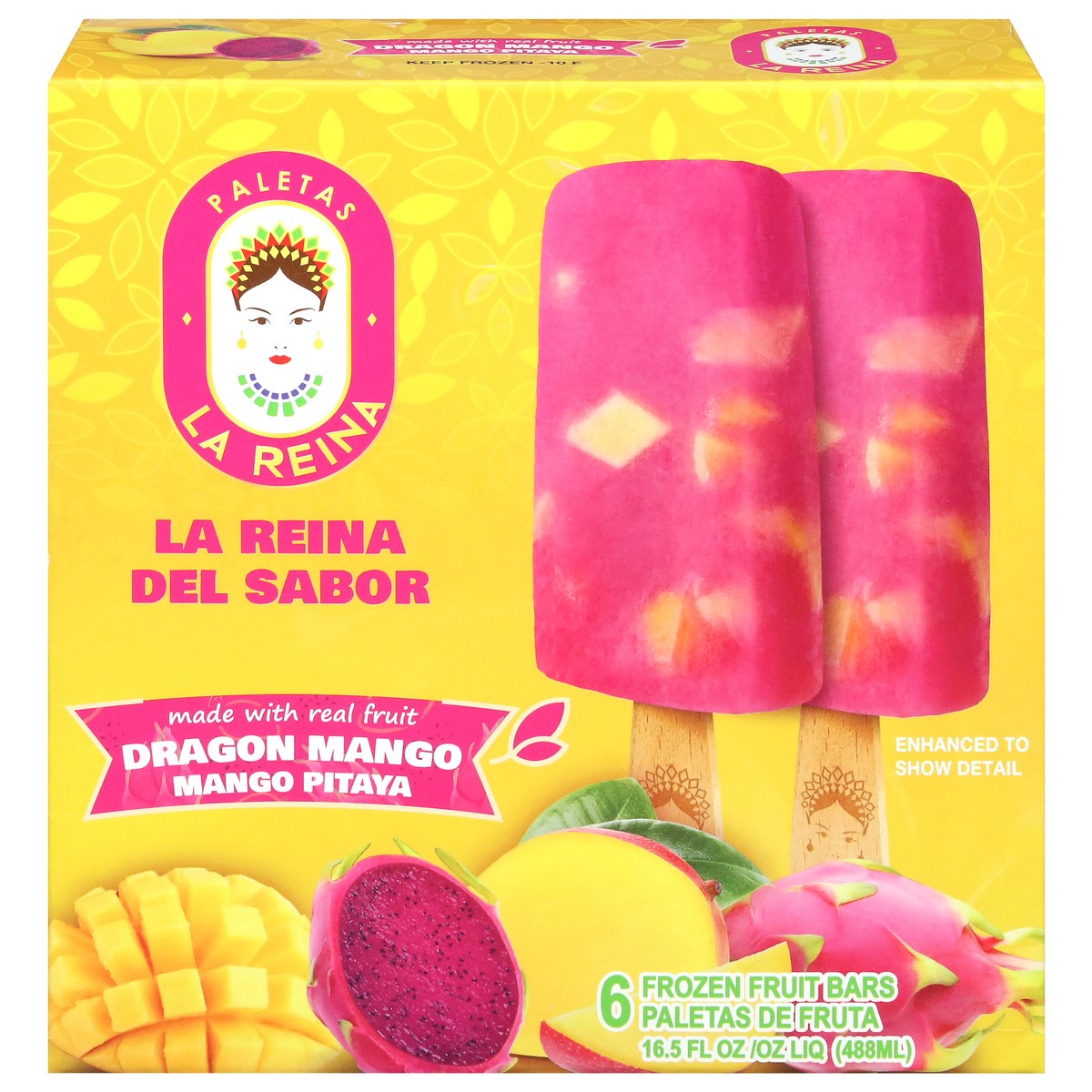 slide 1 of 14, La Reina Dragon Mango Fruit Bars 6 Bars, 6 ct