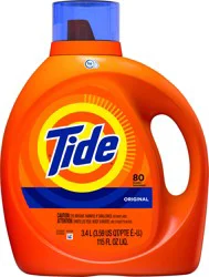 Tide Liquid Laundry Detergent, Original, 80 loads, 3.4 L, HE Compatible