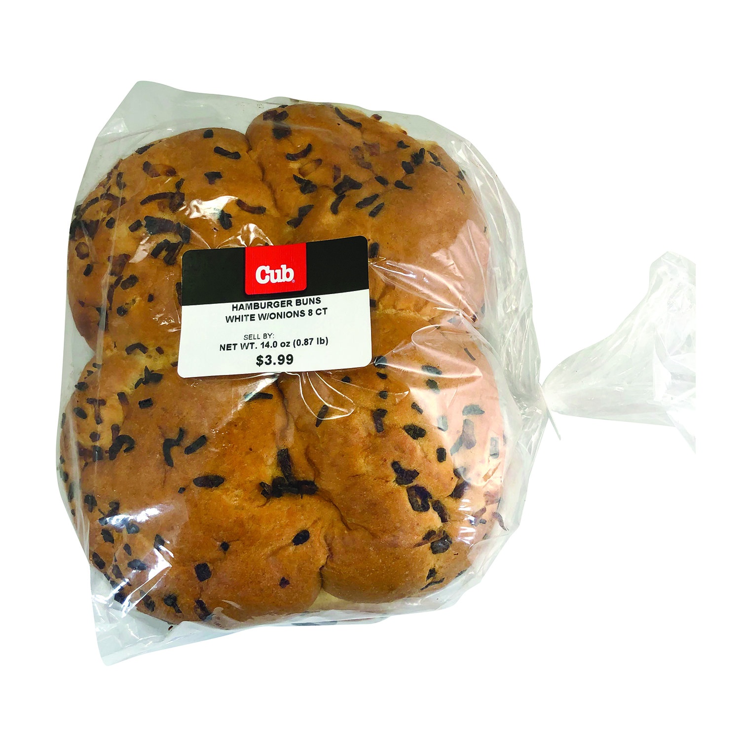 slide 1 of 1, Cub Jerry's White/Onion 8 Ct Hamburger Buns, 8 ct