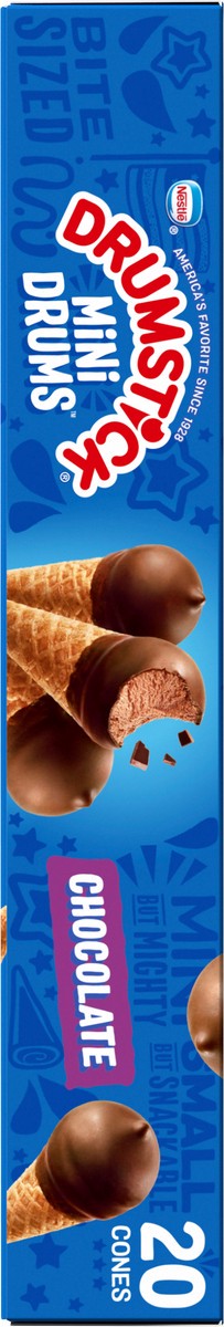 slide 5 of 9, Drumstick Mini Drums Chocolate Sundae Cones, 20 Count, 20 ct