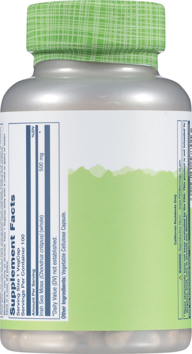 slide 11 of 13, Solaray True Herbs 500 mg Irish Sea Moss 100 Vegcaps, 100 ct