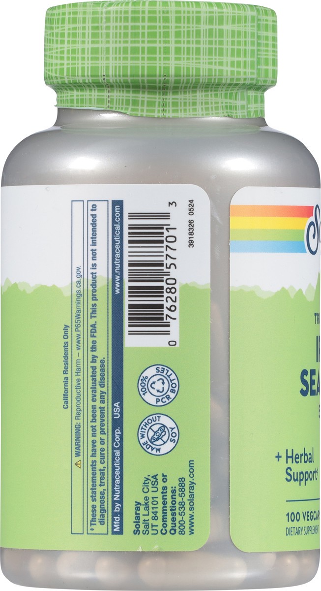 slide 5 of 13, Solaray True Herbs 500 mg Irish Sea Moss 100 Vegcaps, 100 ct