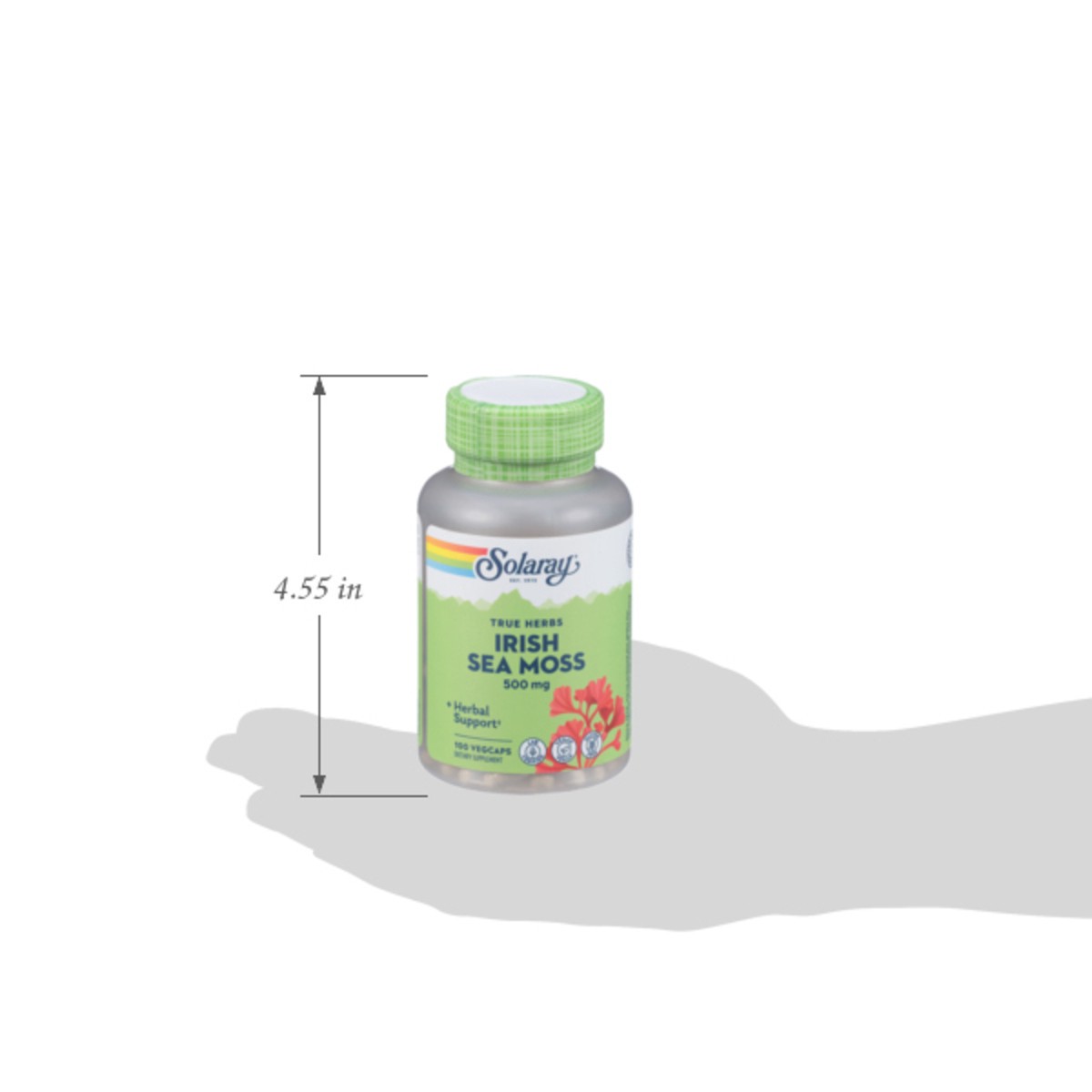 slide 6 of 13, Solaray True Herbs 500 mg Irish Sea Moss 100 Vegcaps, 100 ct