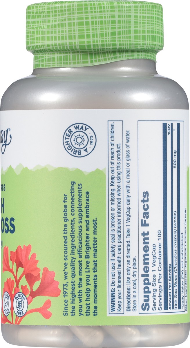 slide 8 of 13, Solaray True Herbs 500 mg Irish Sea Moss 100 Vegcaps, 100 ct