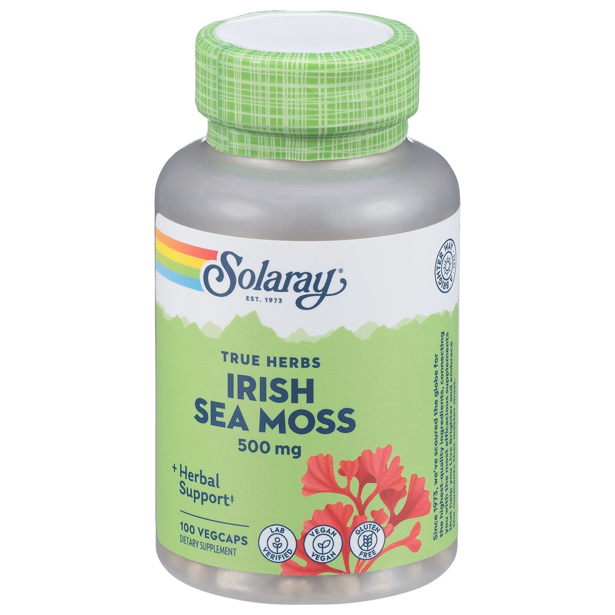 slide 2 of 13, Solaray True Herbs 500 mg Irish Sea Moss 100 Vegcaps, 100 ct