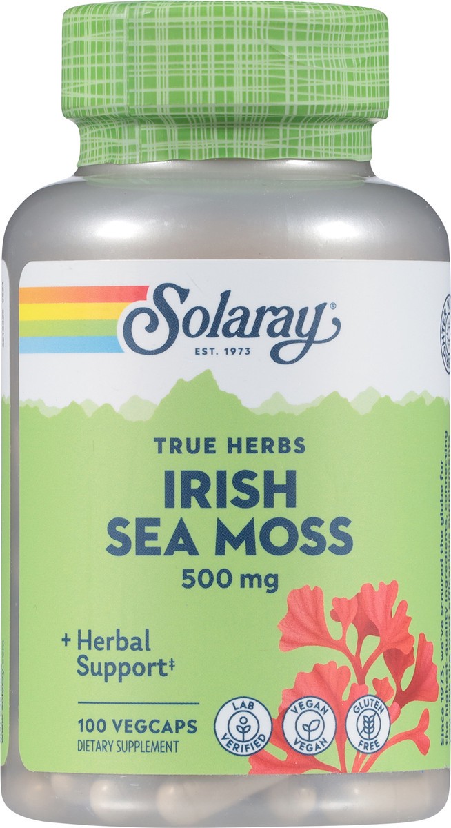 slide 4 of 13, Solaray True Herbs 500 mg Irish Sea Moss 100 Vegcaps, 100 ct