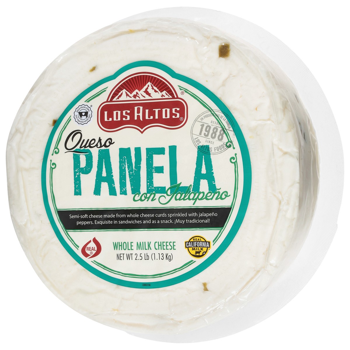 slide 3 of 4, Los Altos La Queso Panela C/Jalapeno, 2.5 lb