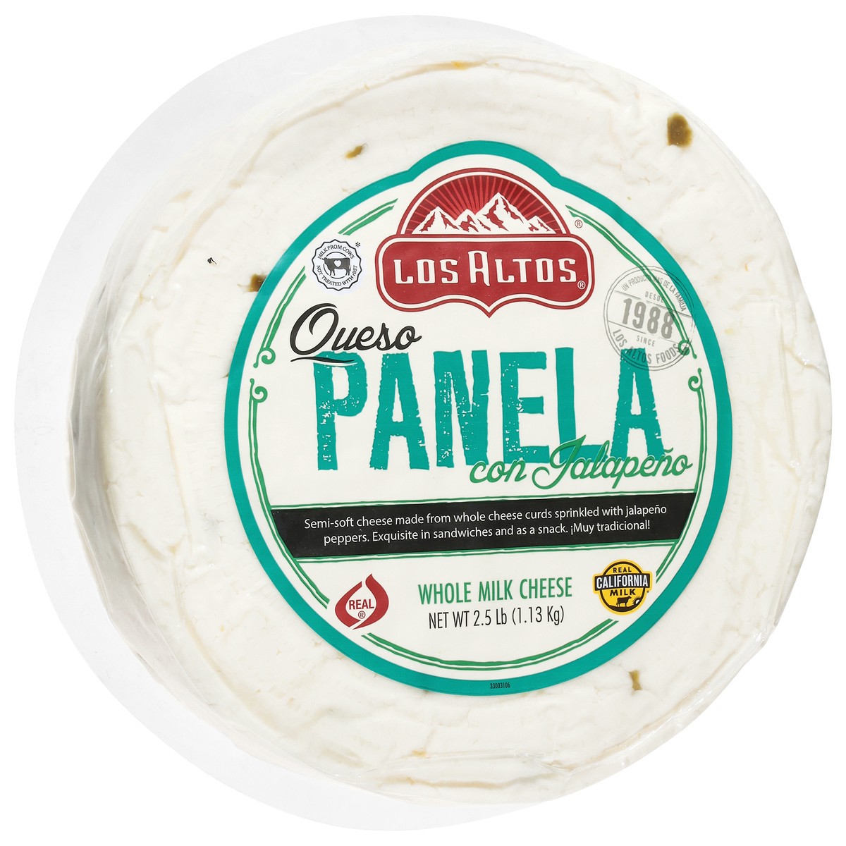 slide 4 of 4, Los Altos La Queso Panela C/Jalapeno, 2.5 lb