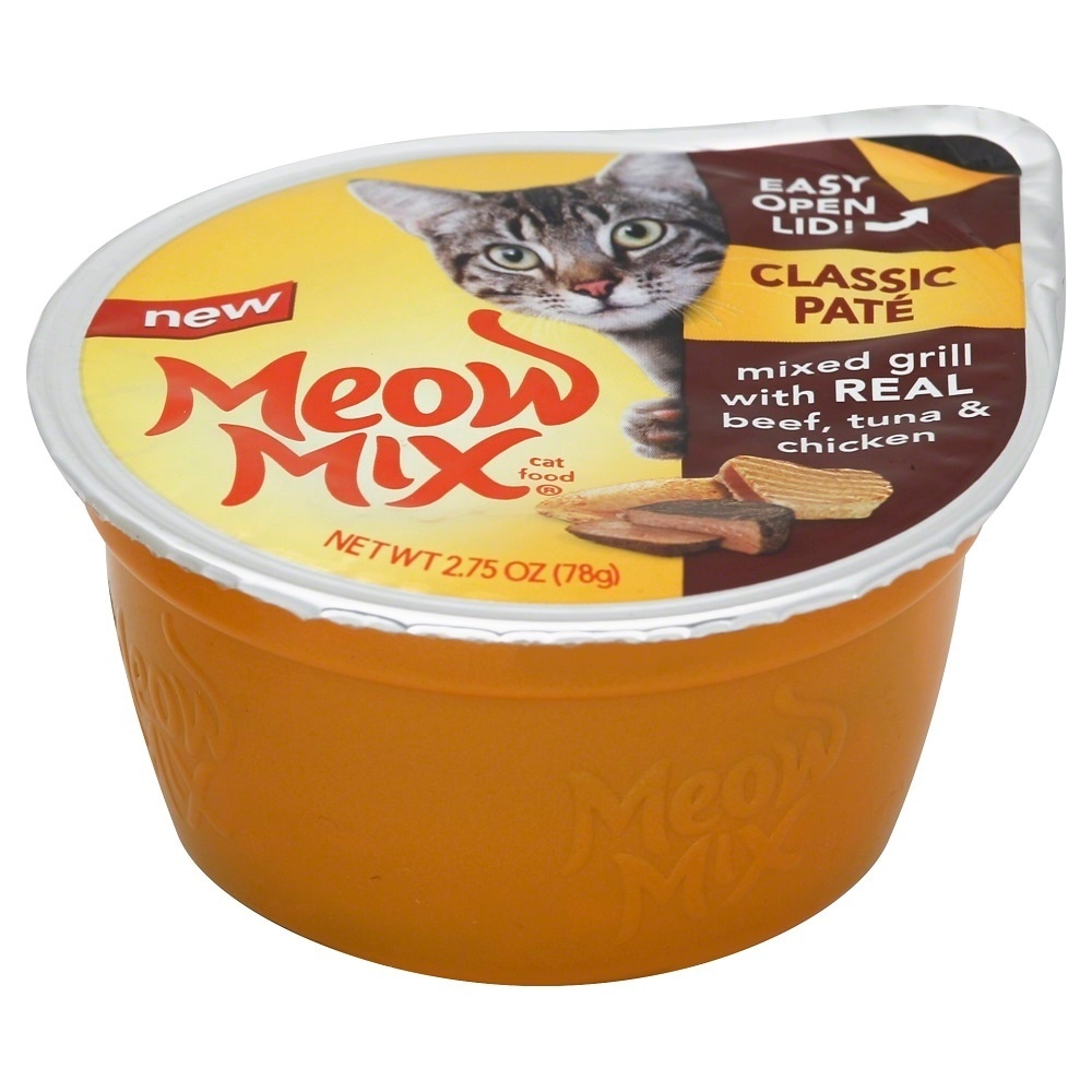 slide 1 of 6, Meow Mix Pate Mixed Grill, 2.75 oz