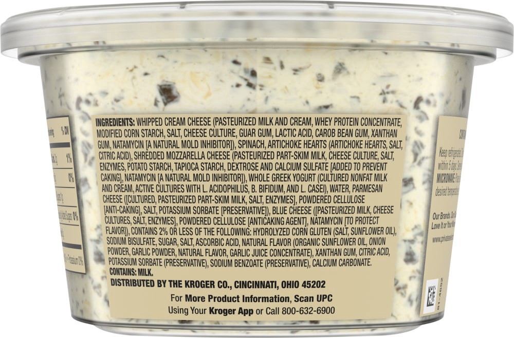 slide 4 of 5, Private Selection Spinach & Artichoke Dip, 10 oz