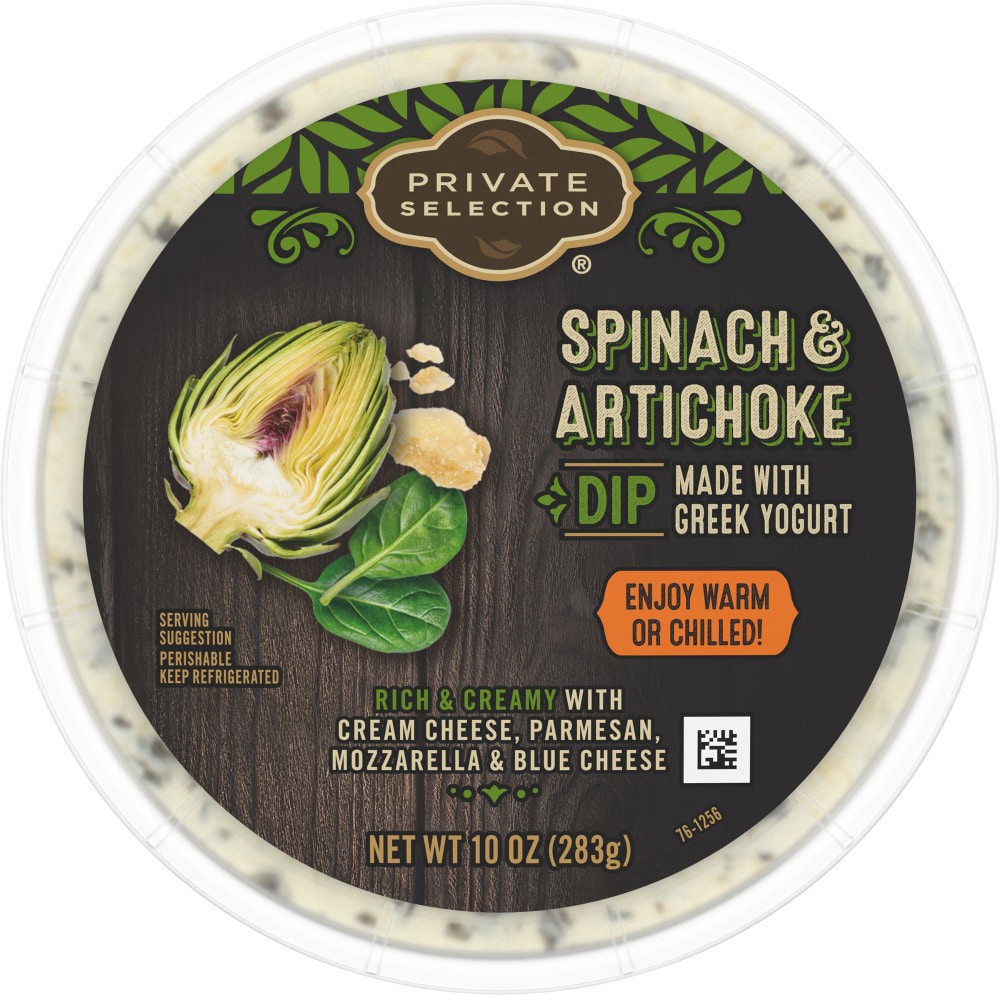 slide 3 of 5, Private Selection Spinach & Artichoke Dip, 10 oz