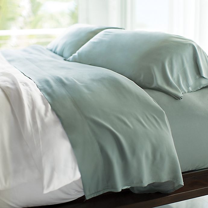 slide 1 of 3, Cariloha Resort 400-Thread-Count Viscose Made From Bamboo King Sheet Set - Aqua, 1 ct