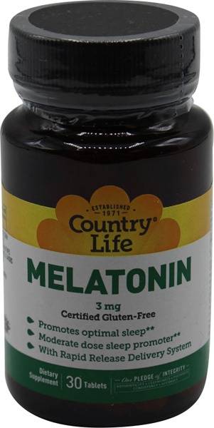 slide 1 of 1, Country Life Melatonin, 30 ct; 3 mg