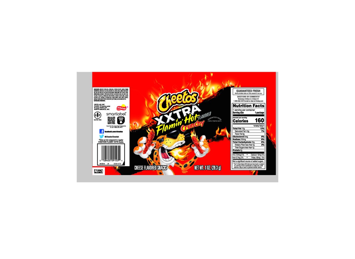 slide 3 of 8, Cheetos Crunchy Cheese Flavored Snacks Xxtra Flamin' Hot Flavored 1 Oz, 1 oz