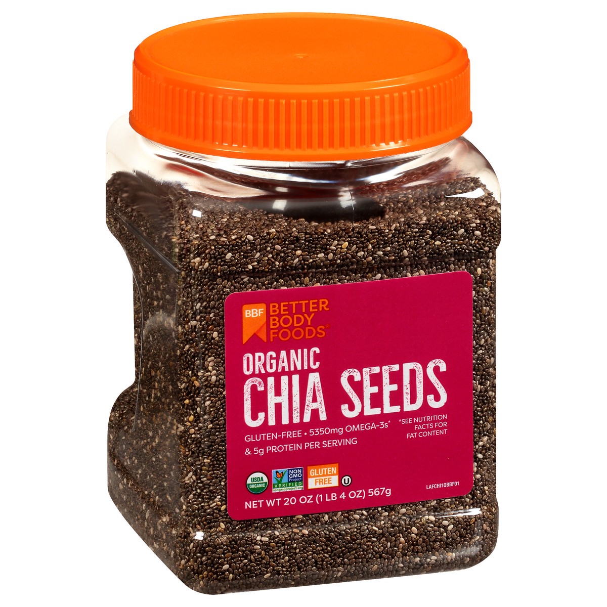 slide 2 of 9, BetterBody Foods Organic Chia Seeds, 1.25 lb