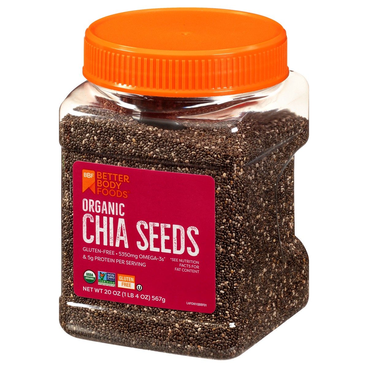 slide 3 of 9, BetterBody Foods Organic Chia Seeds, 1.25 lb