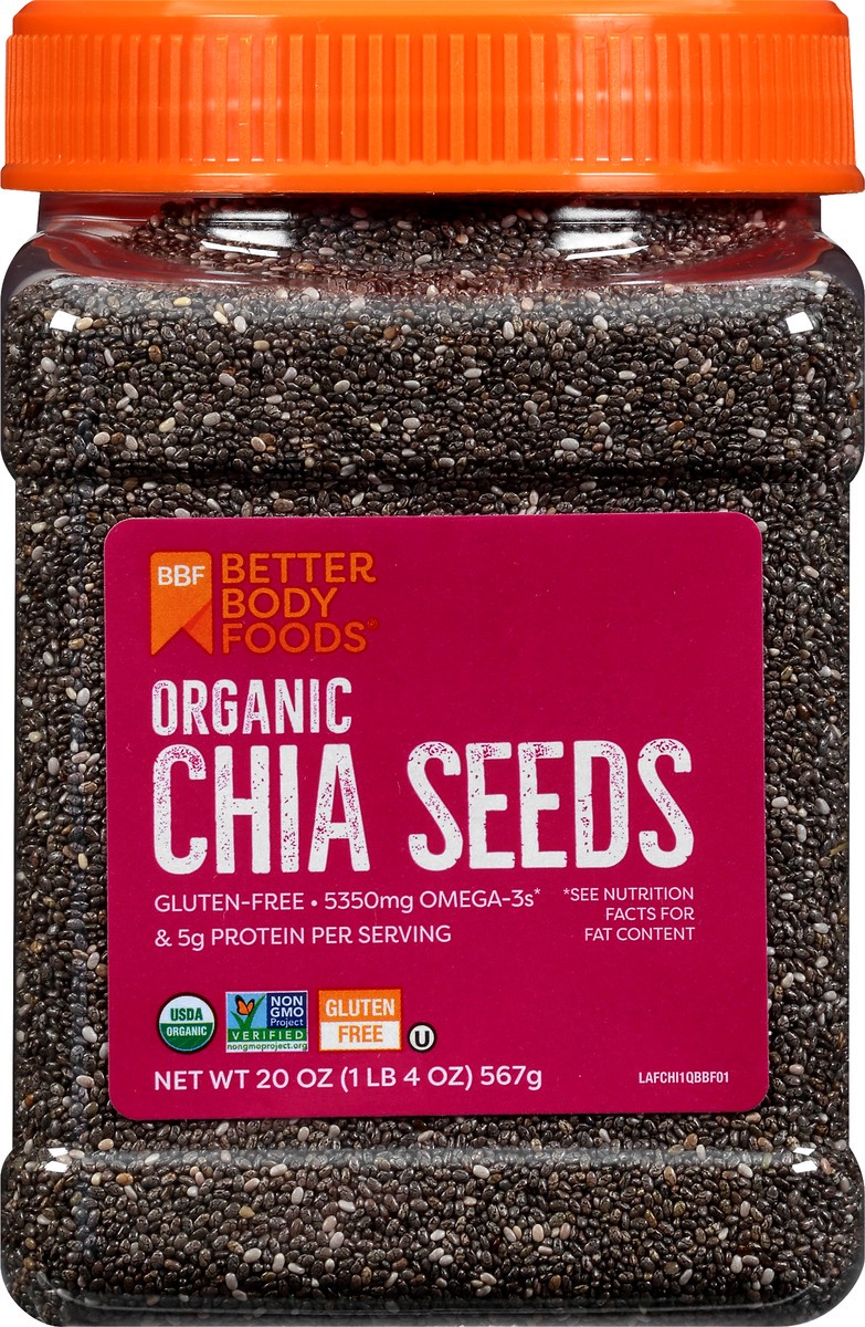 slide 6 of 9, BetterBody Foods Organic Chia Seeds, 1.25 lb