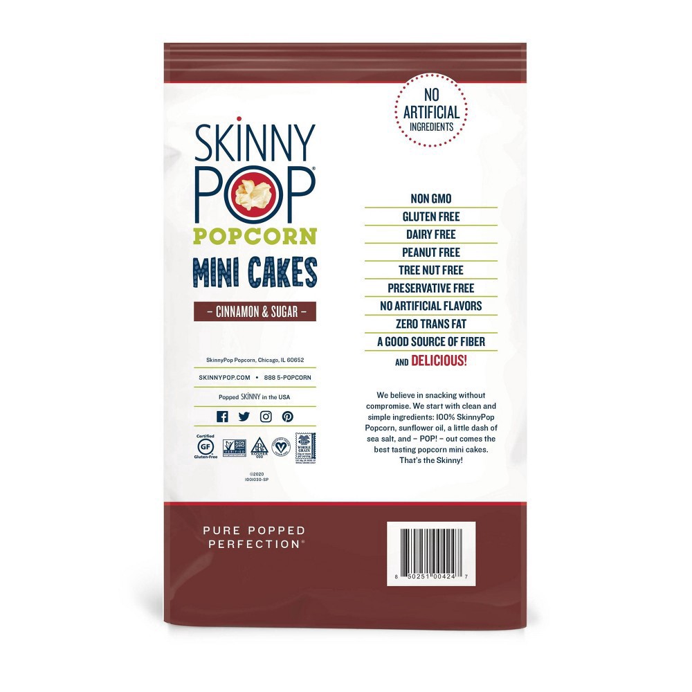 slide 2 of 3, SkinnyPop Cinnamon & Sugar Popcorn Mini Cakes - 5oz, 5 oz