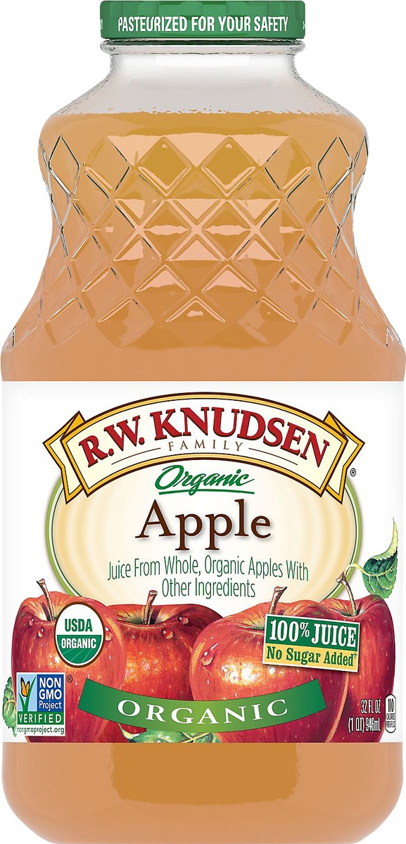 slide 7 of 7, Knudsen Organic Apple Quart Juice, 32 oz
