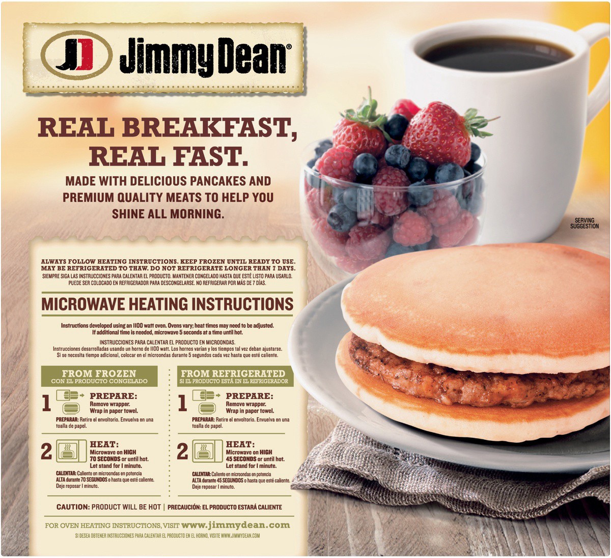 slide 7 of 9, Jimmy Dean Griddle Cake Breakfast Sandwiches with Maple Pancakes and Sausage, Frozen, 8 Count, 8 ct