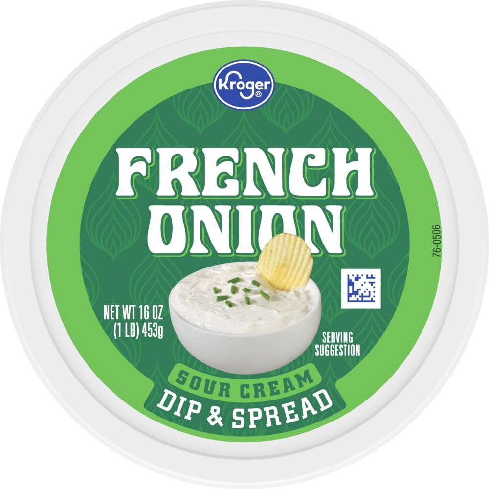 slide 3 of 5, Kroger French Onion Sour Cream Dip & Spread, 16 oz