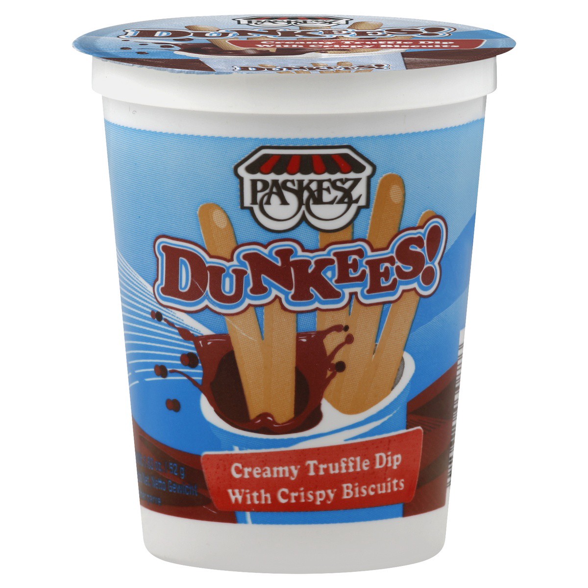 slide 1 of 3, Paskesz Snack Cracker Dunkees Single, 1.83 oz