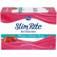 slide 1 of 1, Kroger Slim Rite Strawberry Creme Meal Alternative Beverage, 8 ct; 11 fl oz