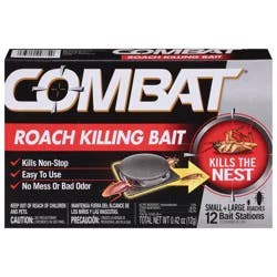 Combat Small + Large Roach Killing Bait 12 Each