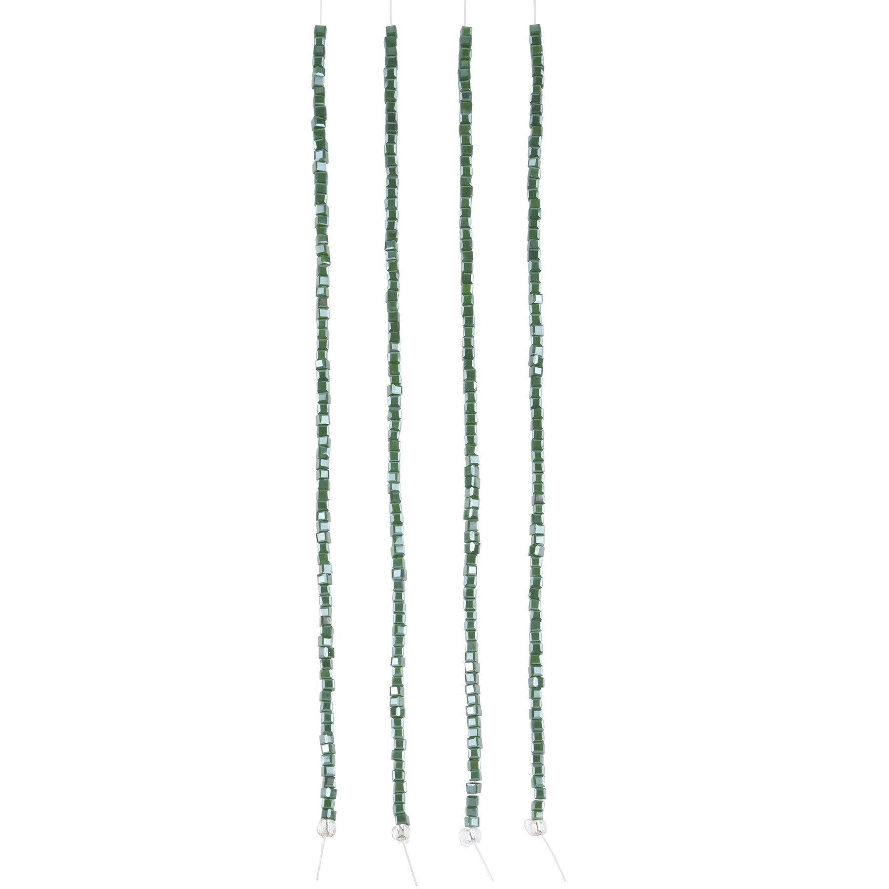 slide 2 of 3, Green Cube Glass Beads, 2.5mm By Bead Landing, 2.5mm