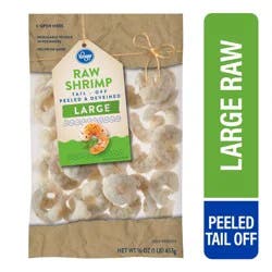 Kroger Raw Tail-Off Peeled And Deveined Large Shrimp