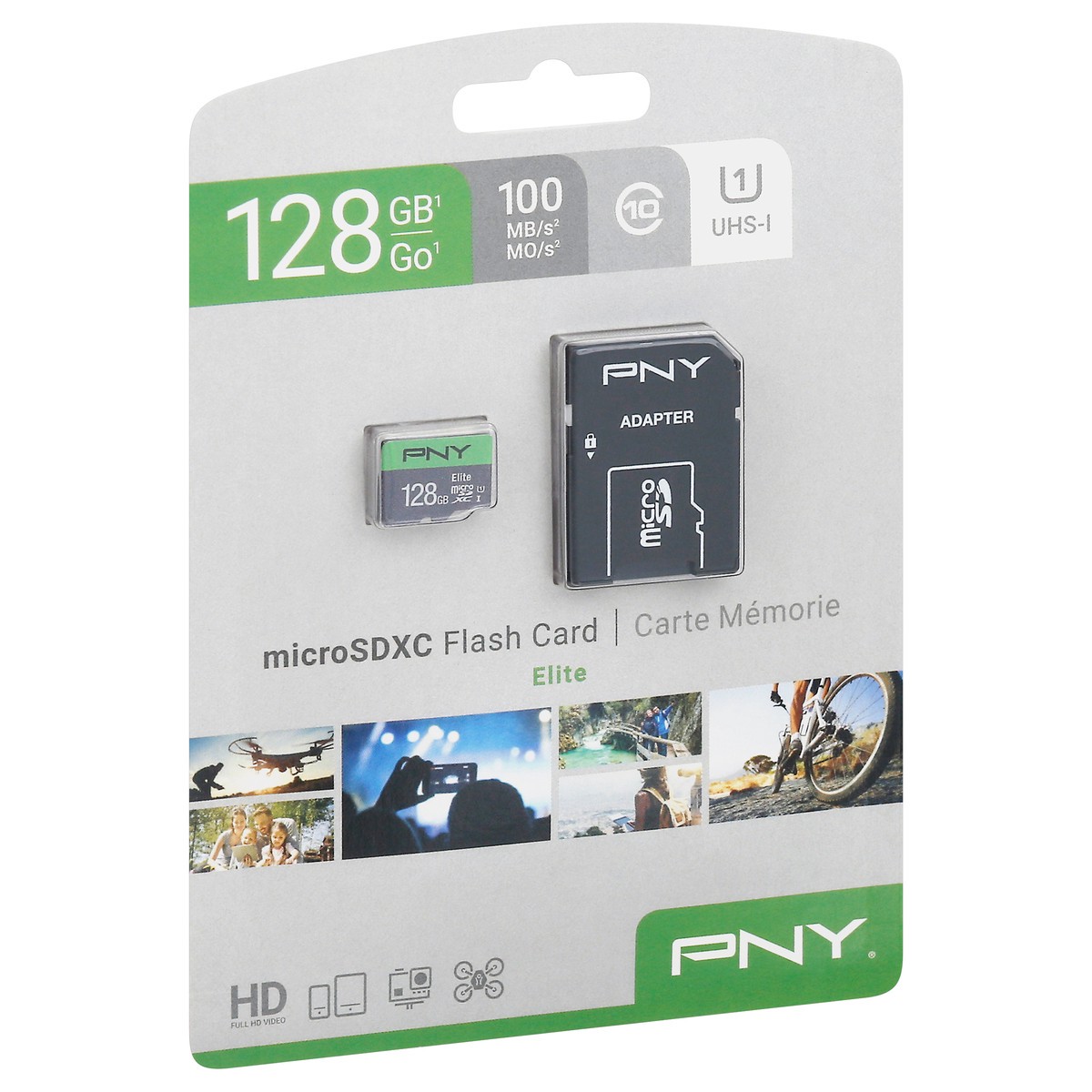 slide 2 of 9, PNY 128 GB Elite MicroSDXC Flash Card 1 ea Card, 1 ct