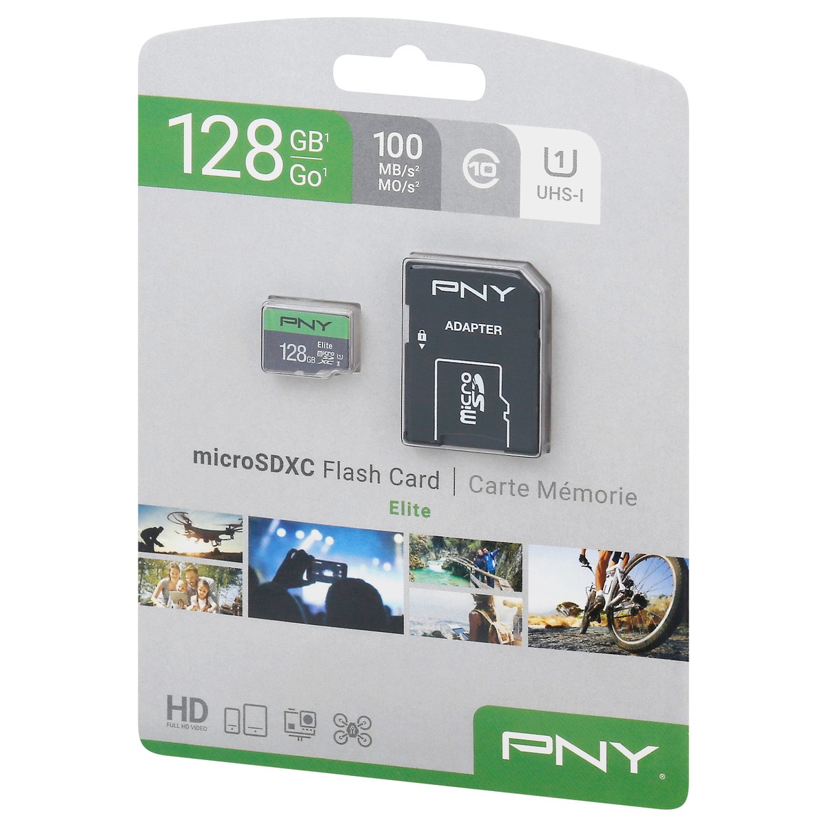 slide 3 of 9, PNY 128 GB Elite MicroSDXC Flash Card 1 ea Card, 1 ct