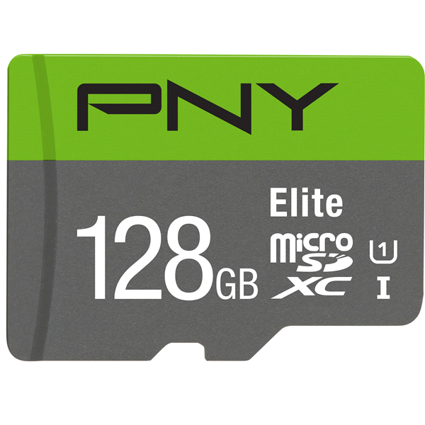 slide 1 of 1, PNY Elite Microsdxc Class 10 Memory Card With Adapter, 128 GB