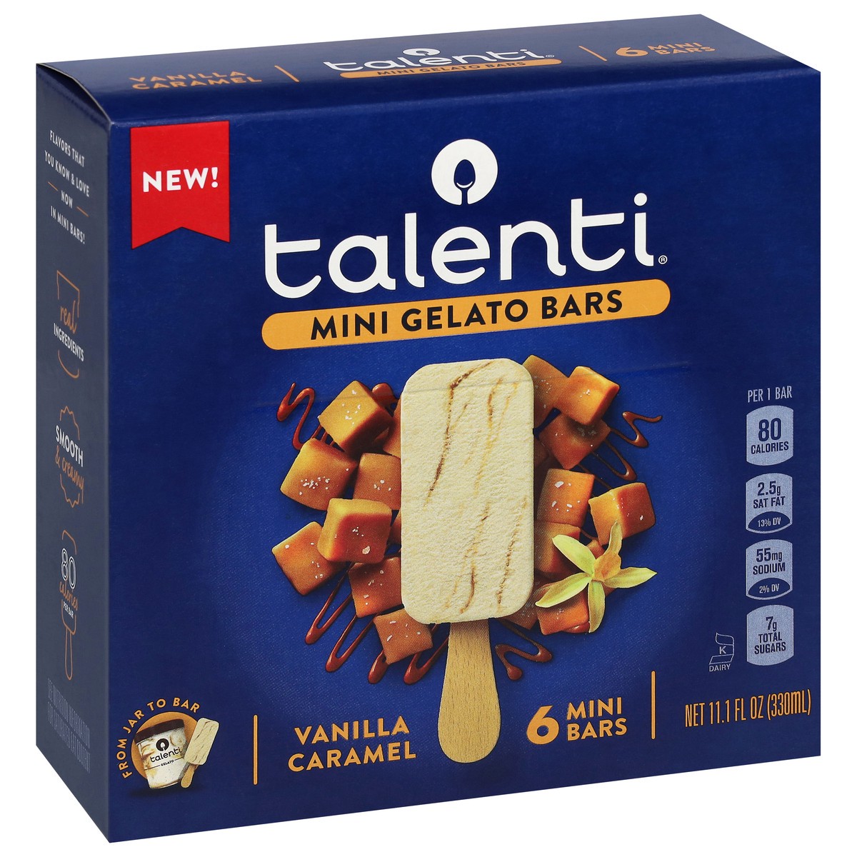 slide 4 of 9, Talenti Vanilla Caramel Gelato Bars Mini 6 ea, 6 ct